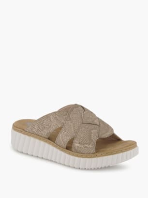 Rieker Flache Pantolette Silber