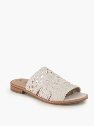 Sioux Flache Pantolette Weiss