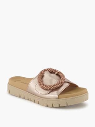 Gabor Flache Pantolette Gold