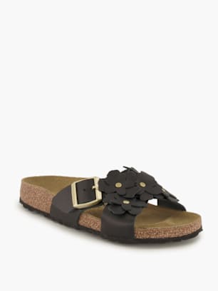 Birkenstock Flache Pantolette Schwarz