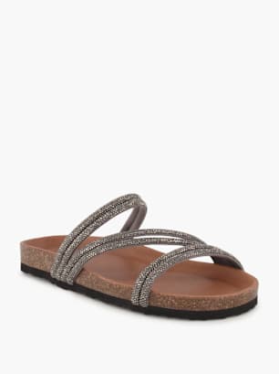 Varese Flache Pantolette Grau