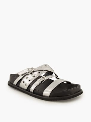 NEWD Flache Pantolette Silber