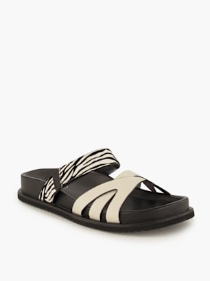 NEWD Flache Pantolette Offwhite