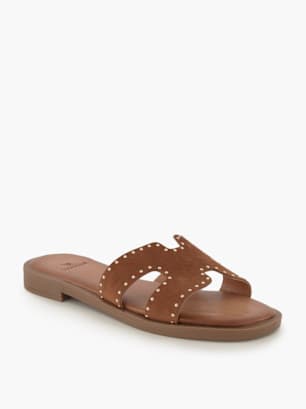Varese Flache Pantolette Braun