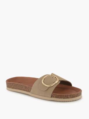 Varese Flache Pantolette Taupe