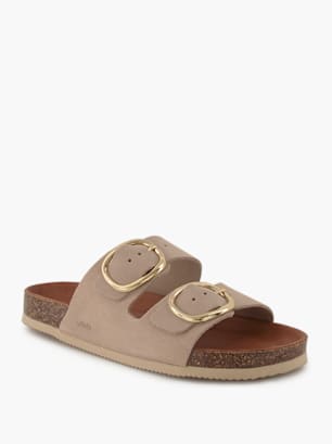 Varese Flache Pantolette Taupe