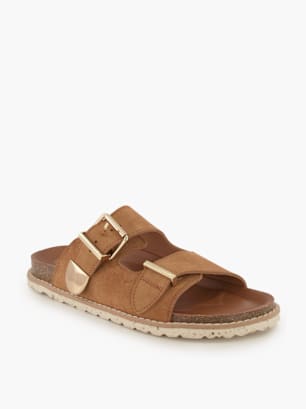 Varese Flache Pantolette Braun