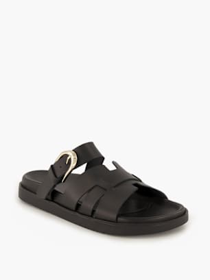 Varese Flache Pantolette Schwarz
