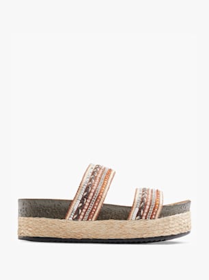 Graceland Slip in sandal brun