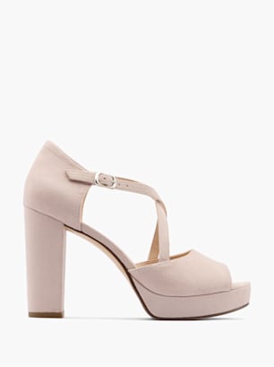 Graceland Sapatos peep-toe cor-de-rosa