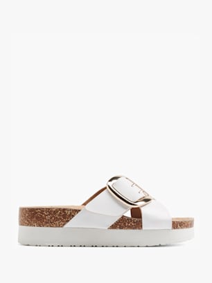 Catwalk Ciabatta con plantare profondo Bianco