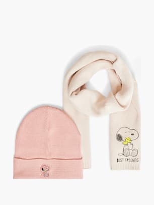 Peanuts Cappello a maglia Rosa