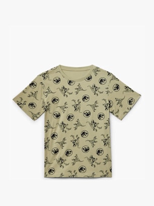 T-shirt Vert Jurassic World Pour Homme, Taille S, Coton, Manches Courtes
