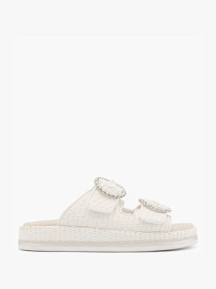 Catwalk Flache Pantolette Weiß