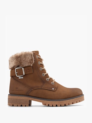 TOM TAILOR Schnürstiefelette Braun