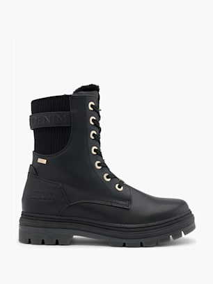 TOM TAILOR Ankelboot med snörning Svart