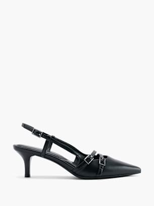 Catwalk Slingback salonarji Črna