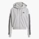 adidas Essentials 3-Streifen French Terry Kapuzenjacke Grau 132581 1