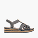 Rieker Damen Keilsandaletten Grau 137276 1
