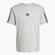 adidas Essentials 3-Streifen Single Jersey T-Shirt Grau 131995 1