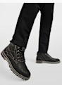 AM SHOE Botki sznurowane Czarny 12979 5