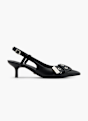 Buffalo Lodičky s otvorenou pätou Čierna 91034 1