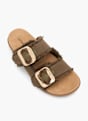 Catwalk Tieffuß Pantolette Khaki 134102 2