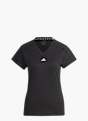 adidas AEROREADY Train Essentials Minimal Branding V-Neck T-Shirt Schwarz 143120 1