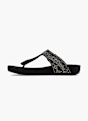 Graceland Sandal med tå-split Sort 21680 2
