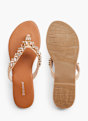 Graceland Sandal med tå-split Beige 4184 3