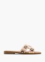 Claudia Ghizzani Flache Pantolette Beige 32566 1
