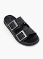 Catwalk Papuci cu talpă adâncă Negru 62177 2