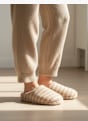 Casa mia Chaussons fourrés Taupe 100539 6