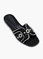 Buffalo Flache Pantolette Schwarz 124196 2