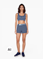 Kappa Short Bleu foncé 127371 2