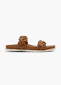 CAFE MODA Flache Pantolette Braun 165237 1
