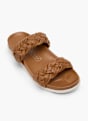 CAFE MODA Flache Pantolette Braun 165237 2