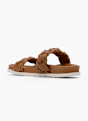 CAFE MODA Flache Pantolette Braun 165237 3