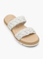 CAFE MODA Flache Pantolette Weiß 165239 2
