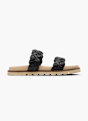 CAFE MODA Flache Pantolette Schwarz 165240 1