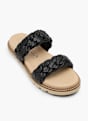 CAFE MODA Flache Pantolette Schwarz 165240 2
