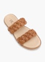 CAFE MODA Flache Pantolette Beige 165242 2