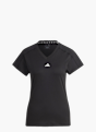 adidas AEROREADY Train Essentials Minimal Branding V-Neck T-Shirt Schwarz 143120 1