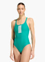 adidas 3-Streifen V-Back Badeanzug Grün 168863 2