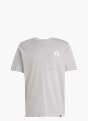 adidas Lounge Slides Graphic Pocket T-Shirt Grau 132194 1