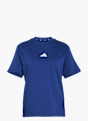 adidas Essentials 3-Streifen Cotton T-Shirt Blau 156472 1