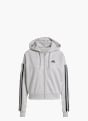 adidas Essentials 3-Streifen French Terry Kapuzenjacke Grau 132581 1