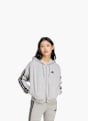 adidas Essentials 3-Streifen French Terry Kapuzenjacke Grau 132581 2