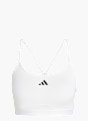 adidas Aeroreact Training 3-Streifen Sport-BH Weiß 132500 1