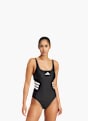 adidas 3-Streifen U-back Badeanzug Schwarz 132532 2